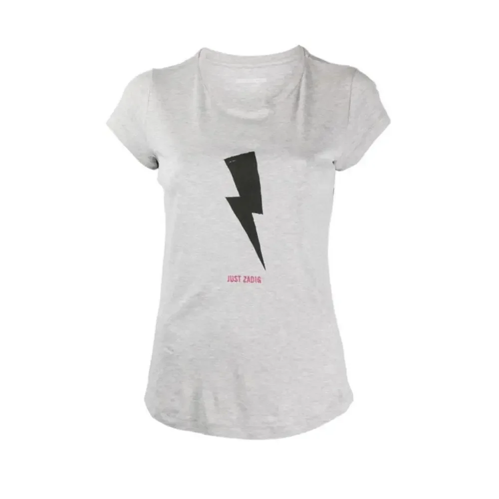 Just Zadig Grey Lightning Bolt Graphic T-Shirt‎ - Picture 4 of 9